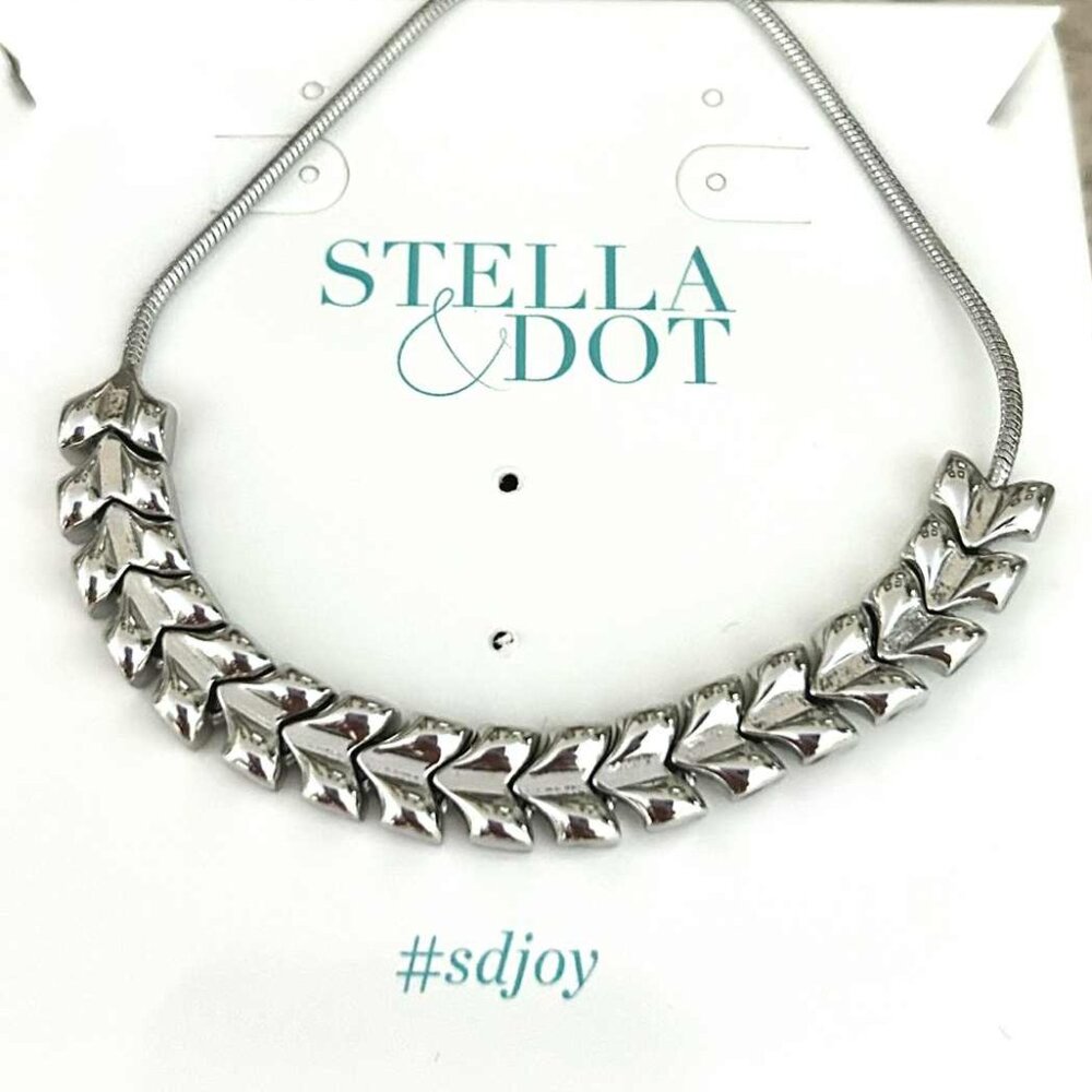 NEW Stella & Dot 'On the Mark' Silver Slider Pulley Bracelet